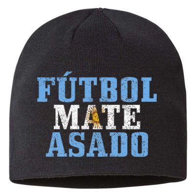 Futbol Mate Asado Argentina Argentinian Flag Pride Sustainable Beanie