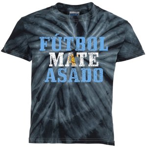 Futbol Mate Asado Argentina Argentinian Flag Pride Kids Tie-Dye T-Shirt