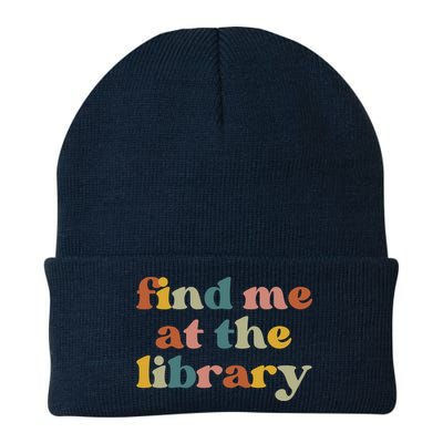Find Me At The Library Shirt Book Lover School Librarian Groovy Beanie