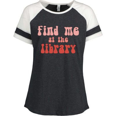 Find Me At The Library Enza Ladies Jersey Colorblock Tee