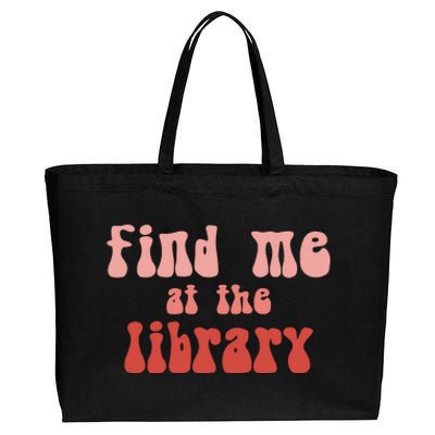 Find Me At The Library Cotton Canvas Jumbo Tote