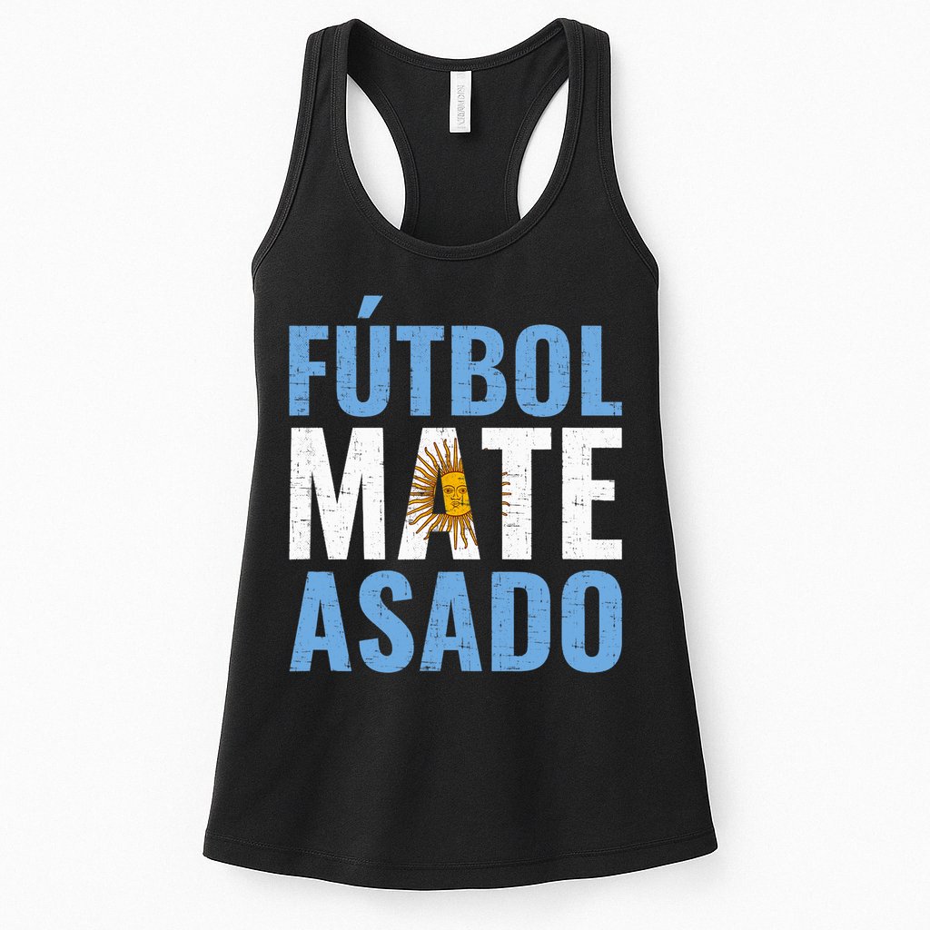 Futbol Mate Asado, Argentina Womens Tank Top