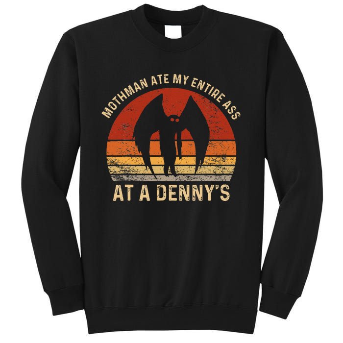 Funny Mothman Ate My Entire Ass Vintage Mothman Cryptid Tall Sweatshirt