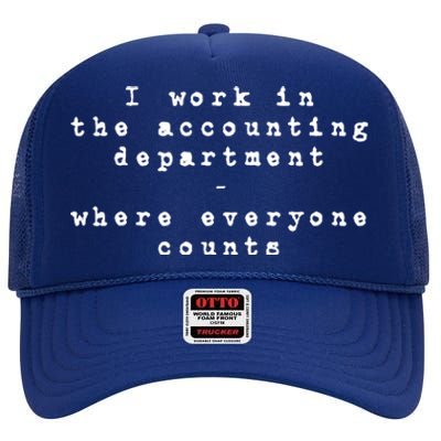 Funny Meme Accounting Bookkeeper CPA Certified Accountant High Crown Mesh Back Trucker Hat