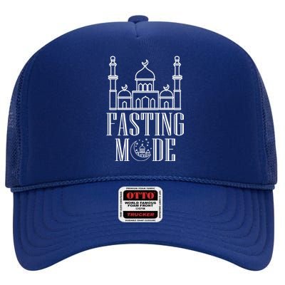 Fasting Mode Allah Religion Mosque Ramadan Koran Islam Great Gift High Crown Mesh Back Trucker Hat