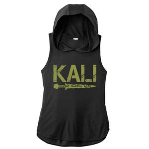 Filipino Martial Arts Mma Fighter Kali Arnis Eskrima Ladies PosiCharge Tri-Blend Wicking Draft Hoodie Tank