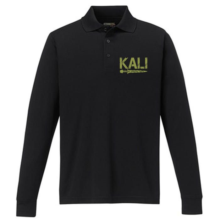 Filipino Martial Arts Mma Fighter Kali Arnis Eskrima Performance Long Sleeve Polo