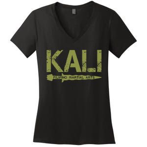 Filipino Martial Arts Mma Fighter Kali Arnis Eskrima Women's V-Neck T-Shirt