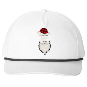 Funny Mr And Mrs Claus Couples Matching Christmas Santa Red Plaid Snapback Five-Panel Rope Hat