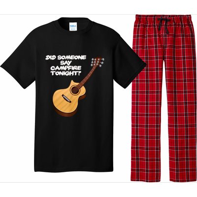 Funny Music Acoustic Guitar Campfire Pajama Set