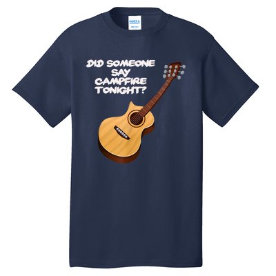 Funny Music Acoustic Guitar Campfire Tall T-Shirt