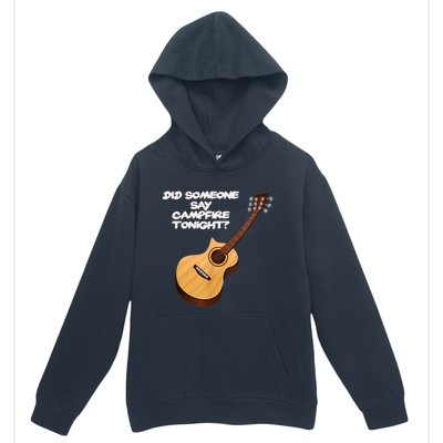 Funny Music Acoustic Guitar Campfire Urban Pullover Hoodie