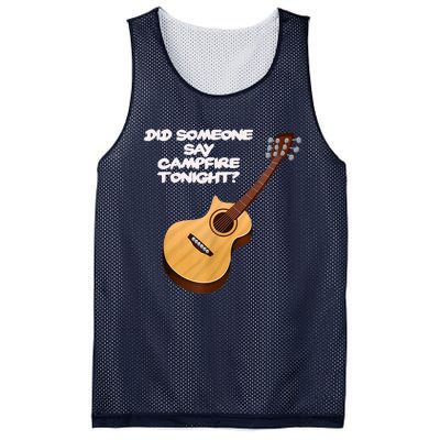 Funny Music Acoustic Guitar Campfire Mesh Reversible Basketball Jersey Tank