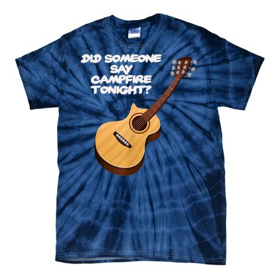 Funny Music Acoustic Guitar Campfire Tie-Dye T-Shirt