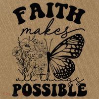 Faith Makes All Things Possible Jesus lover Christian ideas Cotton Canvas Backpack