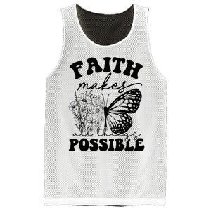 Faith Makes All Things Possible Jesus lover Christian ideas Mesh Reversible Basketball Jersey Tank