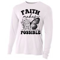 Faith Makes All Things Possible Jesus lover Christian ideas Cooling Performance Long Sleeve Crew