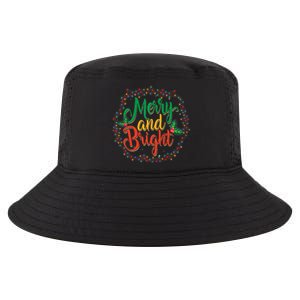 Funny Merry And Bright Christmas Lights Family Xmas Holidays Premium Cool Comfort Performance Bucket Hat