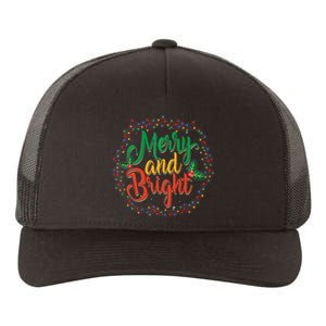 Funny Merry And Bright Christmas Lights Family Xmas Holidays Premium Yupoong Adult 5-Panel Trucker Hat