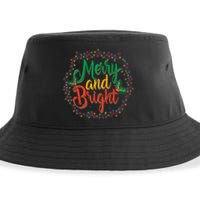 Funny Merry And Bright Christmas Lights Family Xmas Holidays Premium Sustainable Bucket Hat