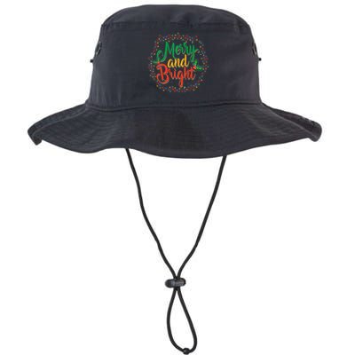 Funny Merry And Bright Christmas Lights Family Xmas Holidays Premium Legacy Cool Fit Booney Bucket Hat