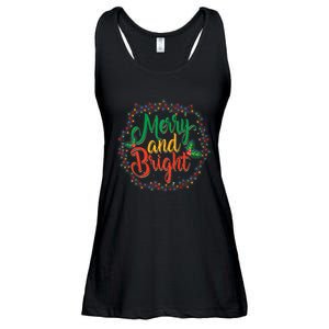 Funny Merry And Bright Christmas Lights Family Xmas Holidays Premium Ladies Essential Flowy Tank