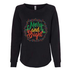 Funny Merry And Bright Christmas Lights Family Xmas Holidays Premium Womens California Wash Sweatshirt