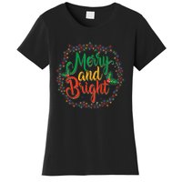 Funny Merry And Bright Christmas Lights Family Xmas Holidays Premium Women's T-Shirt