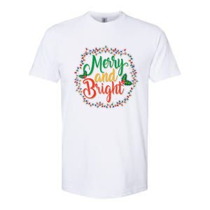 Funny Merry And Bright Christmas Lights Family Xmas Holidays Premium Softstyle CVC T-Shirt