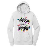 Funny Merry And Bright Christmas Lights Gift Women's Pullover Hoodie