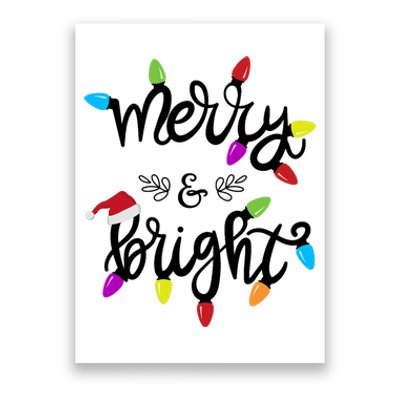 Funny Merry And Bright Christmas Lights Gift Poster