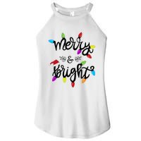 Funny Merry And Bright Christmas Lights Gift Women's Perfect Tri Rocker Tank