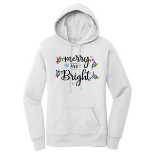 Funny Merry And Bright Christmas Lights Women's Pullover Hoodie