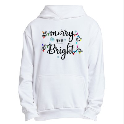 Funny Merry And Bright Christmas Lights Urban Pullover Hoodie