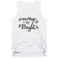 Funny Merry And Bright Christmas Lights Tank Top