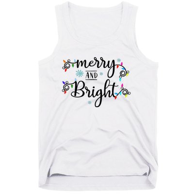 Funny Merry And Bright Christmas Lights Tank Top