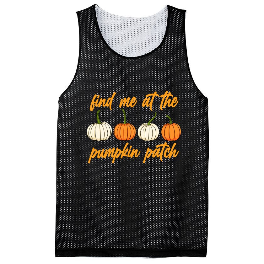 Find Me At The Pumpkin Patch Cute Mesh Reversible Basketball Jersey Tank