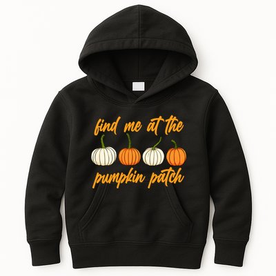 Find Me At The Pumpkin Patch Cute Kids Hoodie
