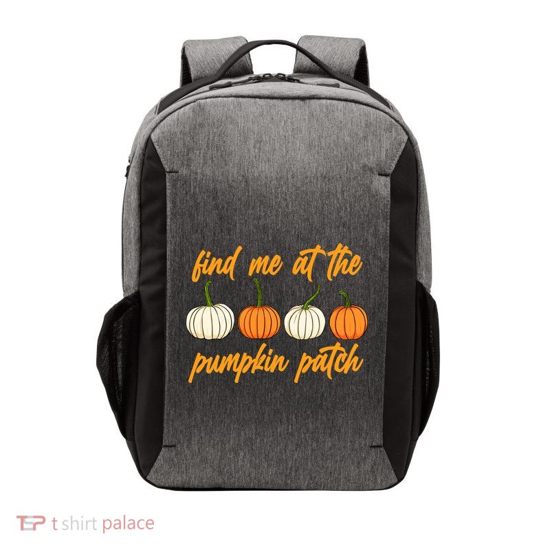 Find Me At The Pumpkin Patch Cute Vector Backpack