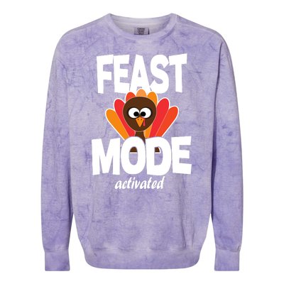 Fast Mode Activated Thanksgiving Colorblast Crewneck Sweatshirt