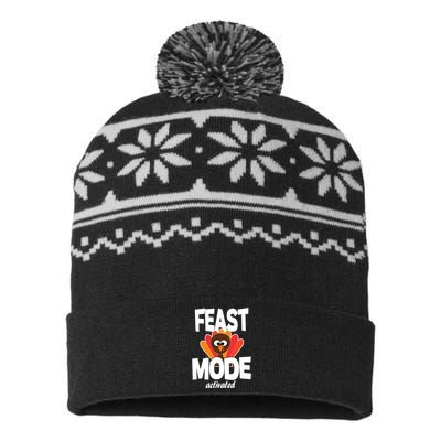 Fast Mode Activated Thanksgiving USA-Made Snowflake Beanie