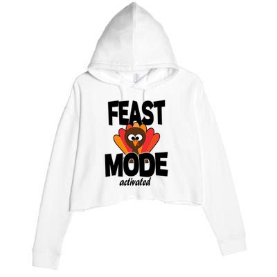 Fast Mode Activated Thanksgiving Crop Fleece Hoodie