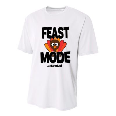 Fast Mode Activated Thanksgiving Youth Performance Sprint T-Shirt