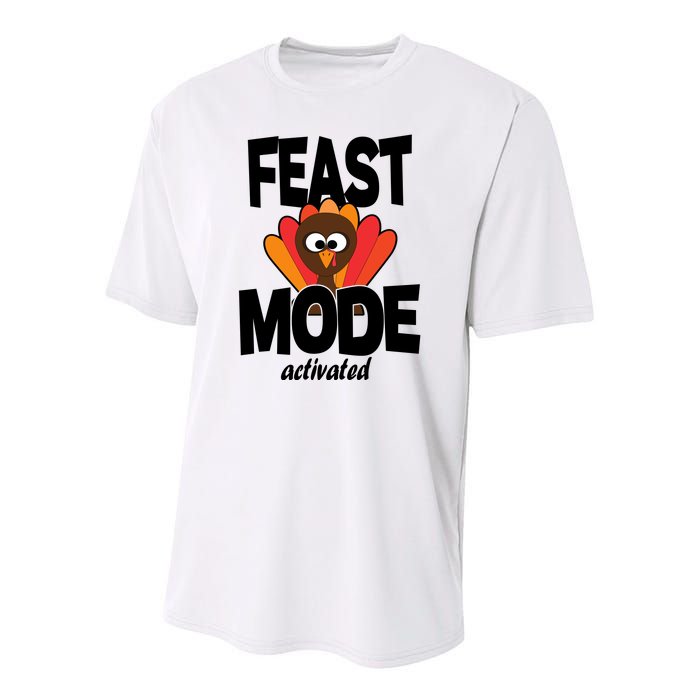 Fast Mode Activated Thanksgiving Youth Performance Sprint T-Shirt