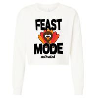 Fast Mode Activated Thanksgiving Cropped Pullover Crew