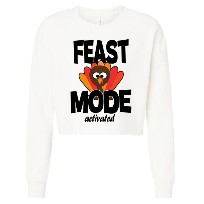 Fast Mode Activated Thanksgiving Cropped Pullover Crew