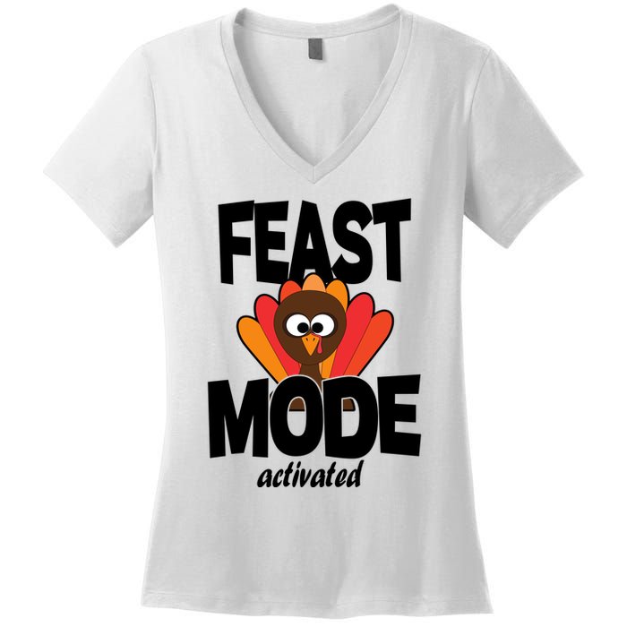Fast Mode Activated Thanksgiving Women's V-Neck T-Shirt