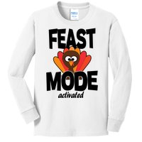 Fast Mode Activated Thanksgiving Kids Long Sleeve Shirt