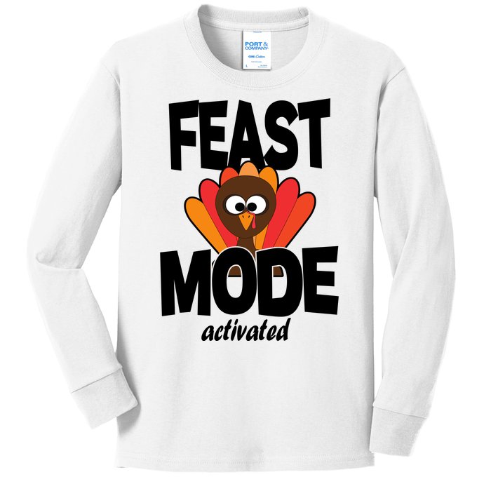 Fast Mode Activated Thanksgiving Kids Long Sleeve Shirt