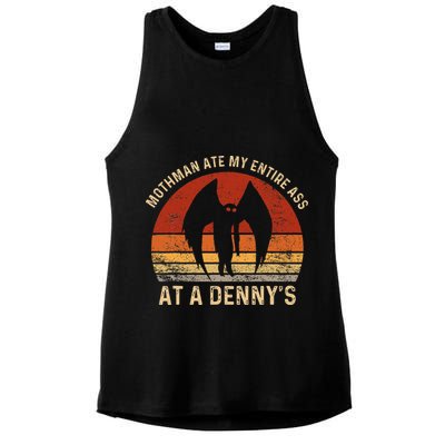 Funny Mothman Ate My Entire Ass Vintage Mothman Cryptid Ladies PosiCharge Tri-Blend Wicking Tank